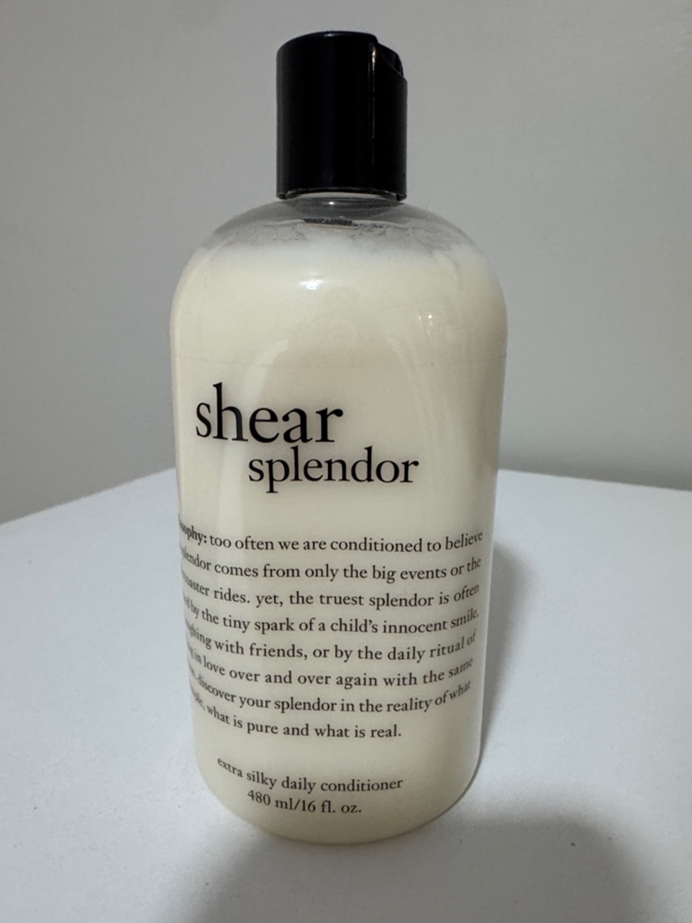 Philosophy Shear Splendor Conditioner - Cream Bottle with Black Cap